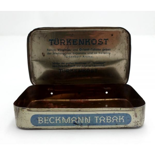 Teneke TÜRKENKOST tütün kutusu, 13x8x2 cm